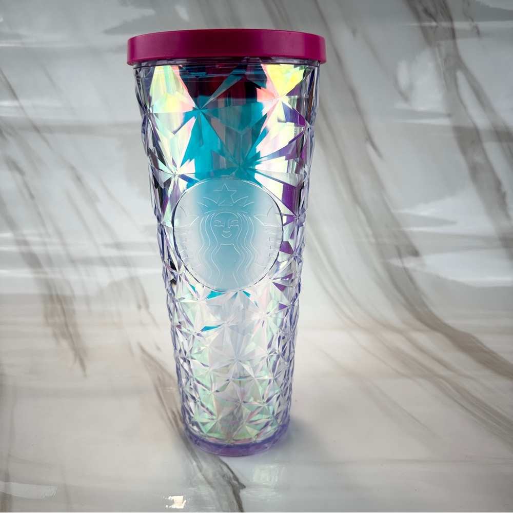 Starbucks Tumbler Iridescent Prism Diamond 2023 Venti 24oz Limited Edition